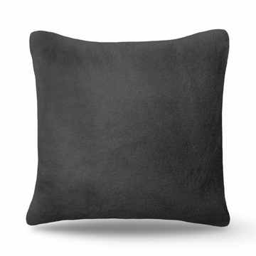 Charcoal Grey Teddy Fur Fleece Soft Cushions - 22" x 22"