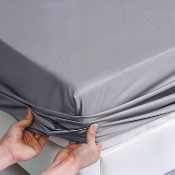 400 Thread Count Egyptian Cotton Fitted Bed Sheet - Silver Grey