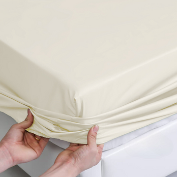 400 Thread Count Egyptian Cotton Fitted Bed Sheet - Cream