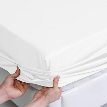 400 Thread Count Egyptian Cotton Fitted Bed Sheet - White
