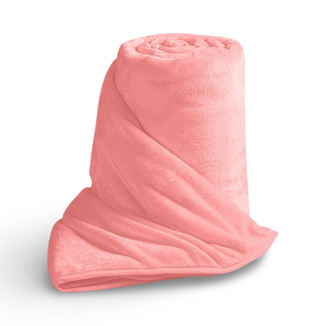 Blush Pink Faux Fur Mink Soft Throw Blanket