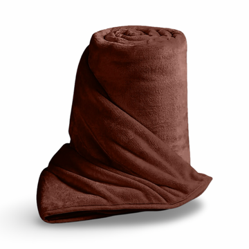 Chocolate Brown Faux Fur Mink Soft Throw Blanket
