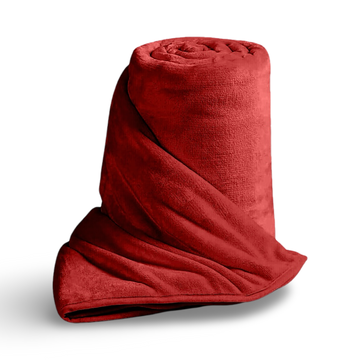 Red Faux Fur Mink Soft Throw Blanket