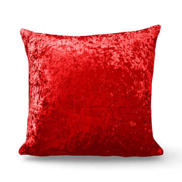 Red Crushed Velvet Cushions - 18" & 24"
