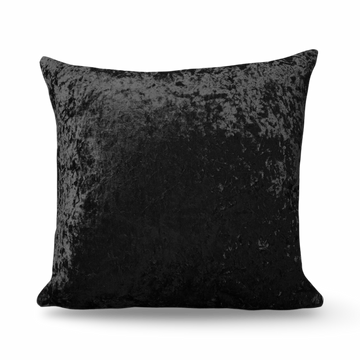 Black Crushed Velvet Cushions - 18" & 24"