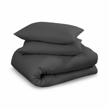 400 Thread Count Egyptian Cotton Duvet Cover Set - Charcoal Grey