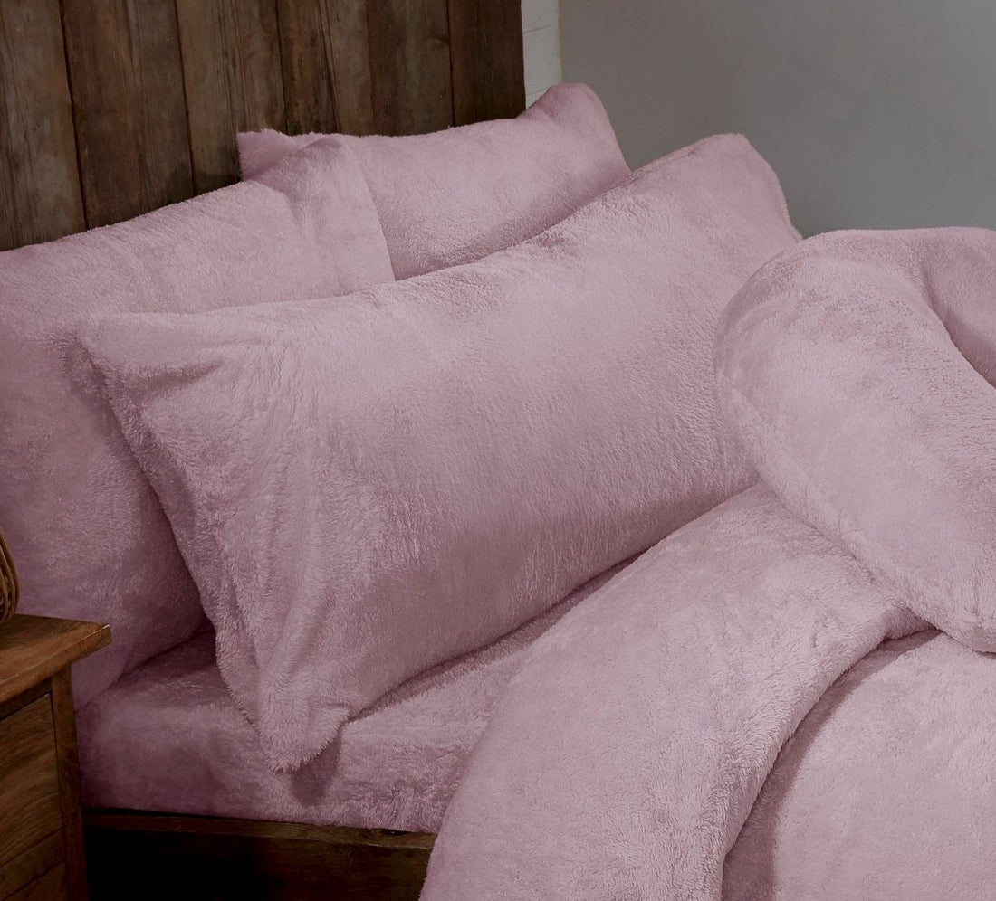 Teddy Fur Fleece Bolster Pillow - Body Orthopaedic Support Pillows - 3ft, 4ft6, 5ft