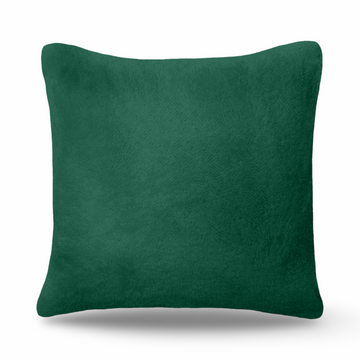 Forrest Green Teddy Fur Fleece Soft Cushions - 22" x 22"