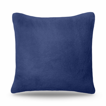 Navy Blue Teddy Fur Fleece Soft Cushion - 22" x 22"
