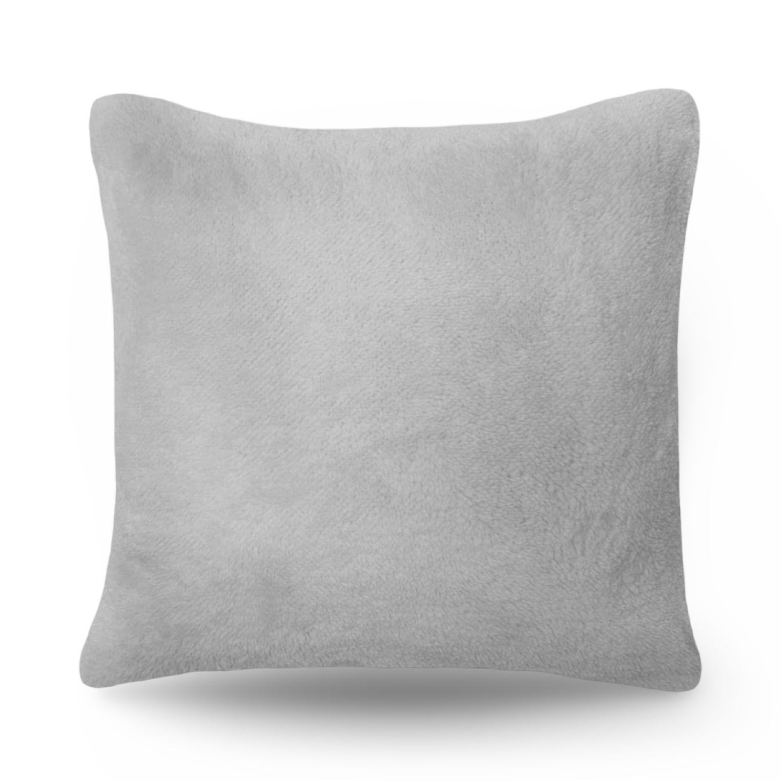 Silver Grey Teddy Fur Fleece Soft Cushion - 22" x 22"