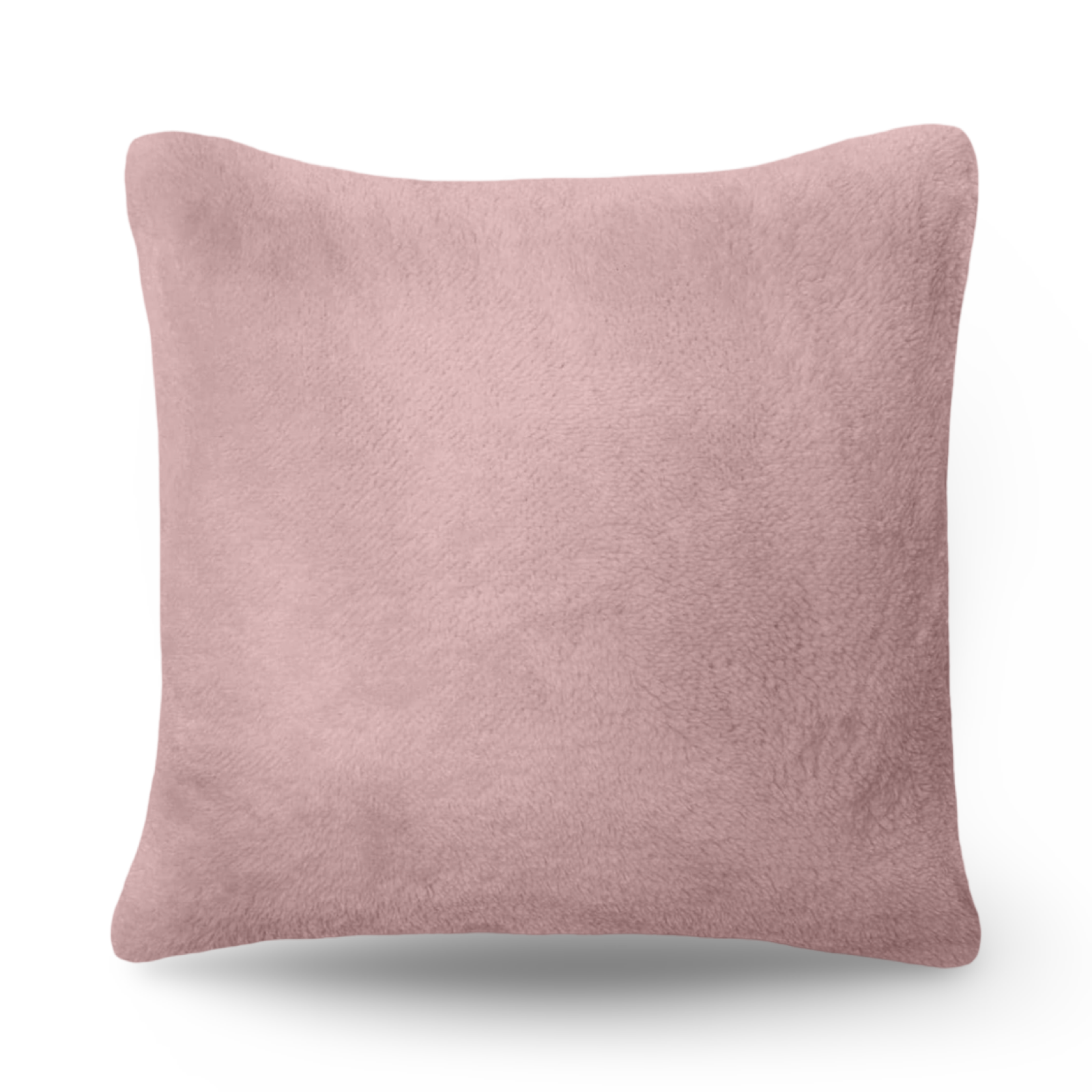 Blush Pink Teddy Fur Fleece Soft Cushions - 22" x 22"