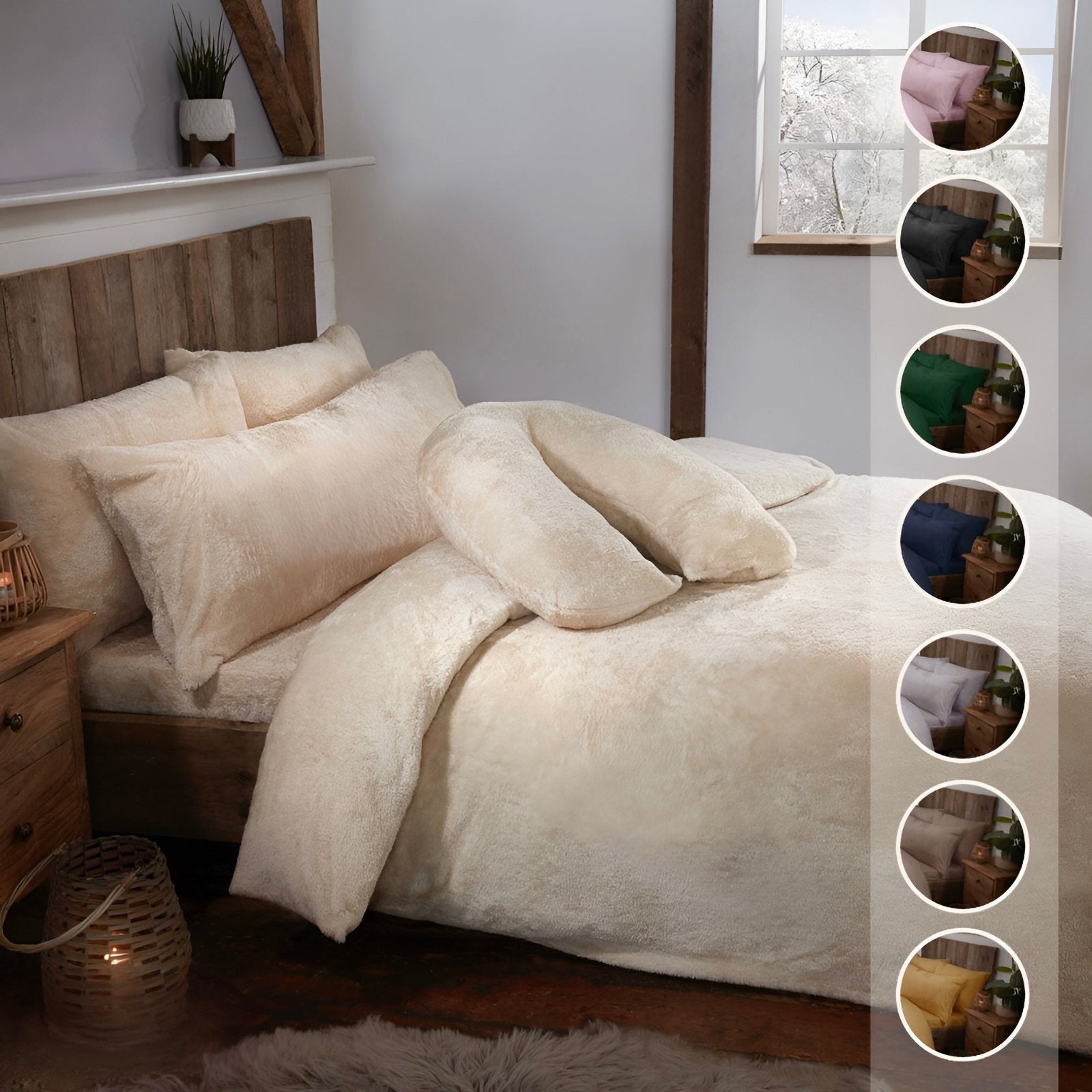 Teddy Fur Fleece Soft Quilt Duvet Cover Sets Including Pillowcases