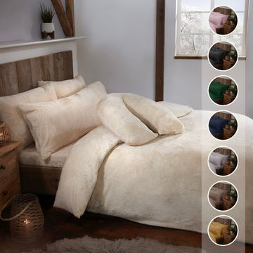 Teddy Fur Fleece Soft Quilt Duvet Cover Sets Including Pillowcases
