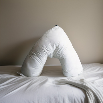 Natural Goose Feather & Down V Shape Pillow