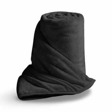 Black Faux Fur Mink Soft Throw Blanket
