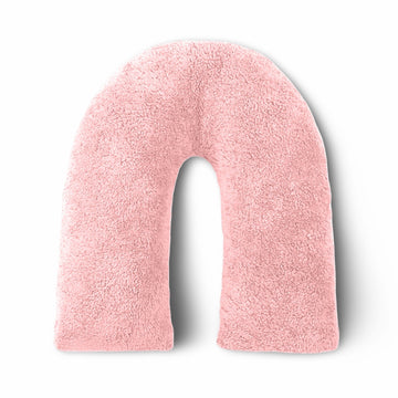 Blush Pink Teddy Fur Fleece Soft V Shape Pillow