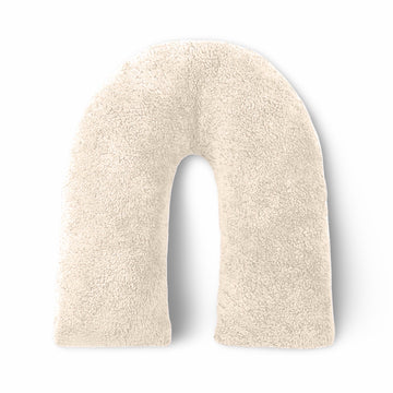 Ivory Cream Teddy Fur Fleece Soft V Shape Pillow