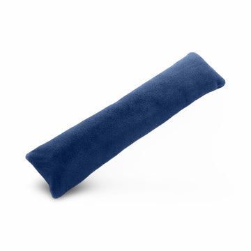 Navy Blue Teddy Fleece Fur Soft Door Draught Excluder