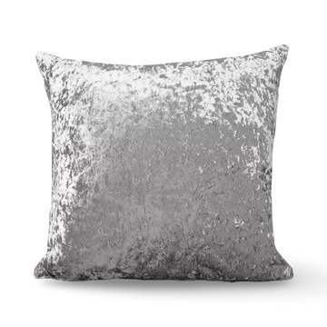Silver Grey Crushed Velvet Cushions - 18" & 24"