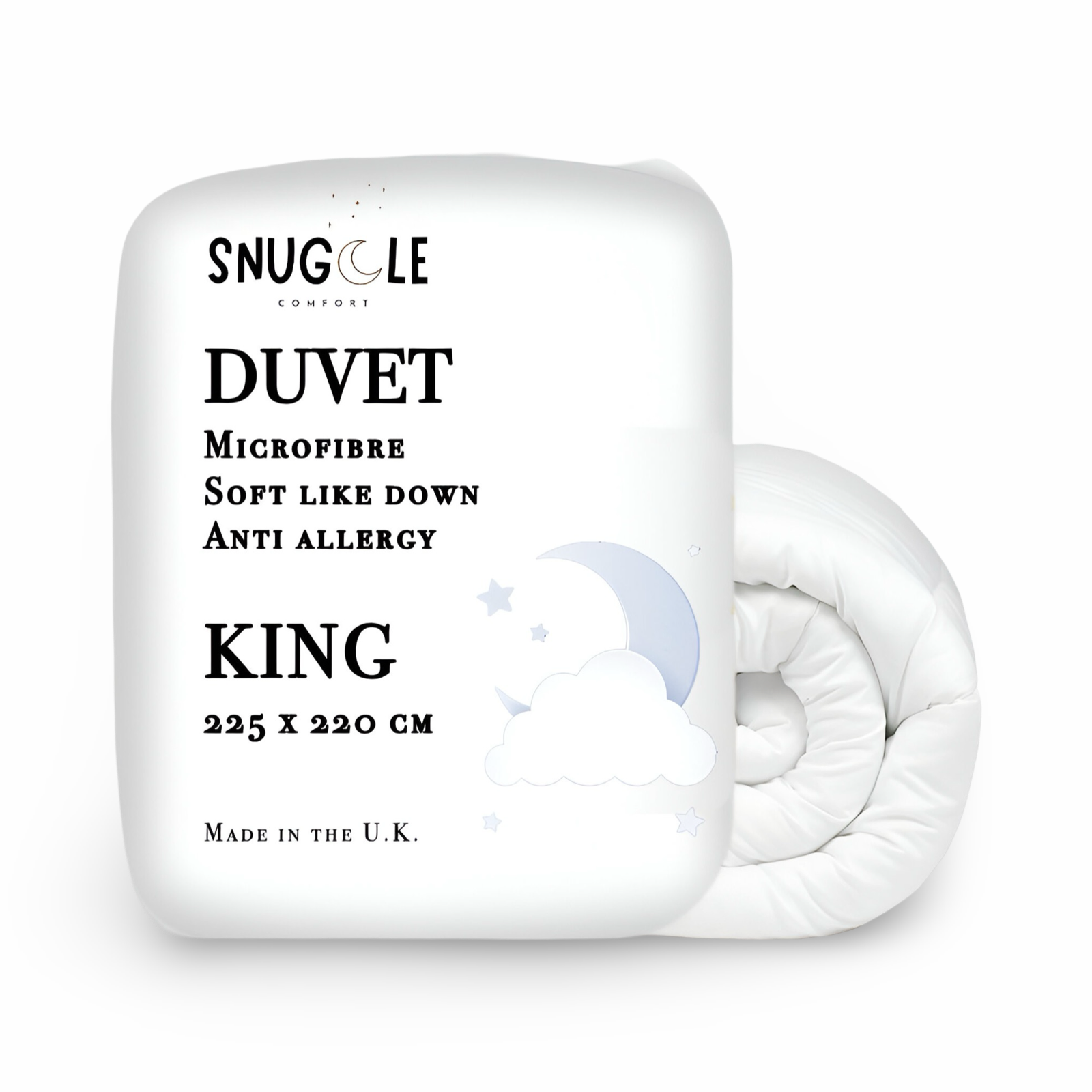 King Bed Size Microfibre Duvet Quilt - Soft Like Down Comforter Quilt - 225 cm x 220 cm