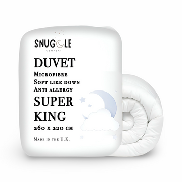 Superking Bed Size Microfibre Duvet Quilt - Soft Like Down Comforter Quilt - 260 cm x 220 cm